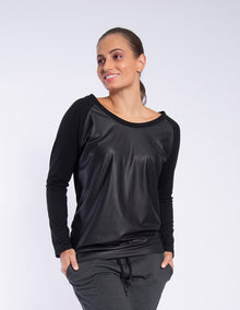  Alysh USA | Blouse with leatherette combination