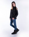 Alysh USA | Shoulder slit sweatshirt