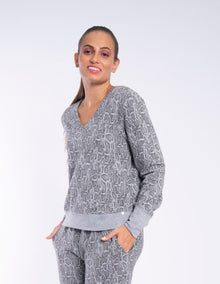  Alysh USA | Sweatshirt with printed fabric