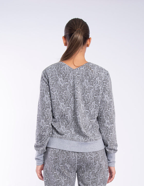 Alysh USA | Sweatshirt with printed fabric