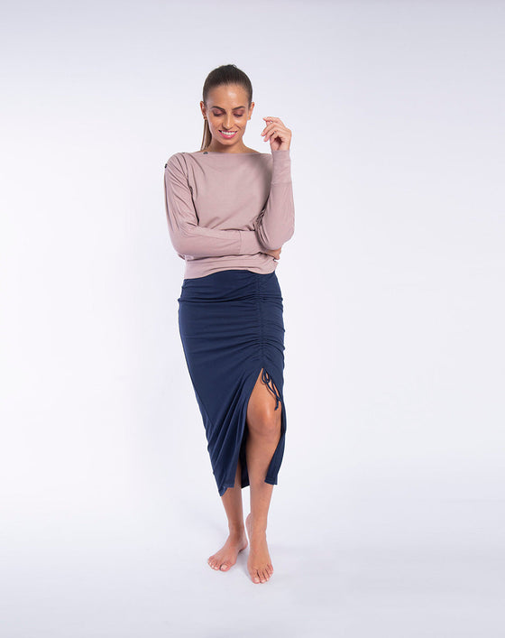 Alysh USA | Straight pleated skirt